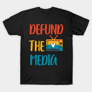 Retro Vintage Defund The Media T-Shirt